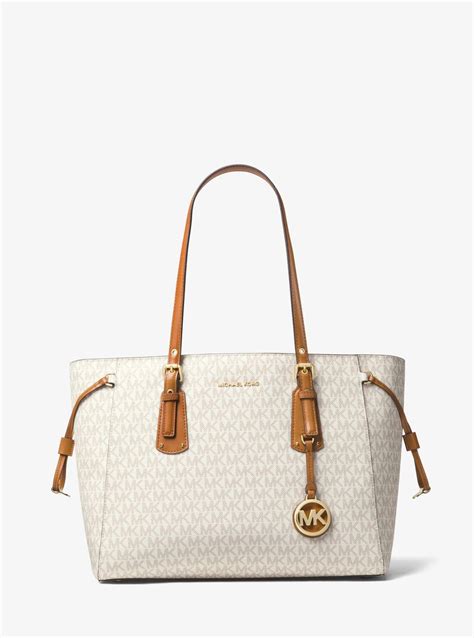 michael kors medium logo tote bag|michael kors large monogram tote.